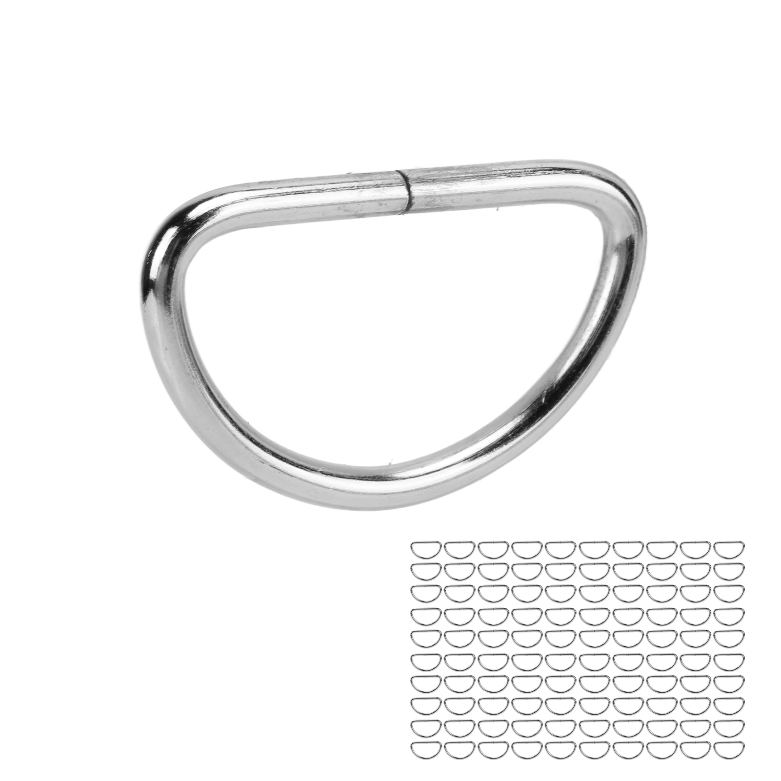 Metal D Rings, Iron Rustproof Polished Sturdy Multipurpose Dog Collar D Rings For Pet Suitcases