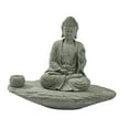 thumbnail image 3 of Incenses Burner with Buddha Figurines Incenses Sticks Holder Decor Decoration Decorative Sculpture for Desk Hotel Table Centerpiece Yoga Fearless, 3 of 9