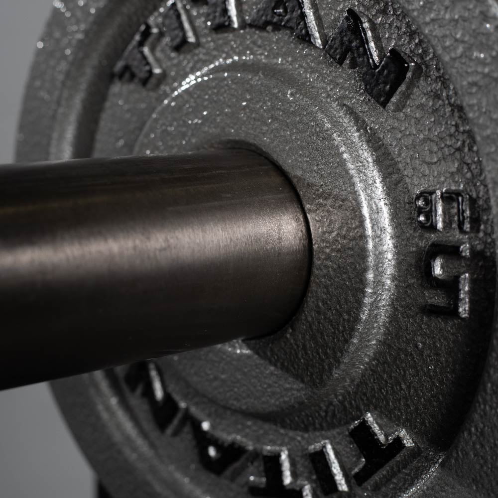 Titan Fitness 5 LB Cast Iron Olympic Plates, Sold In Pairs, Classic Weight Plate Design, Silver Hammer Finish