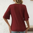 thumbnail image 4 of Xixinqiwan 2025 Summer Clothing Women Tops,Women Fashion Casual Short Sleeve Loose T-shirts Blouse Casual Spring Summer Outfits, 4 of 6