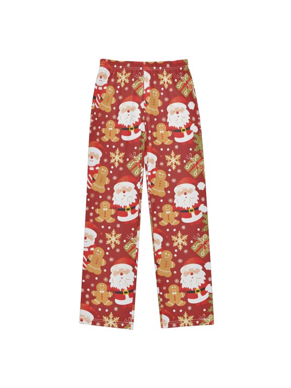 Santa Claus Cookie Man Boys Pajama Pants Soft and Lightweight Elastic Waistband Children's Pajama Pants