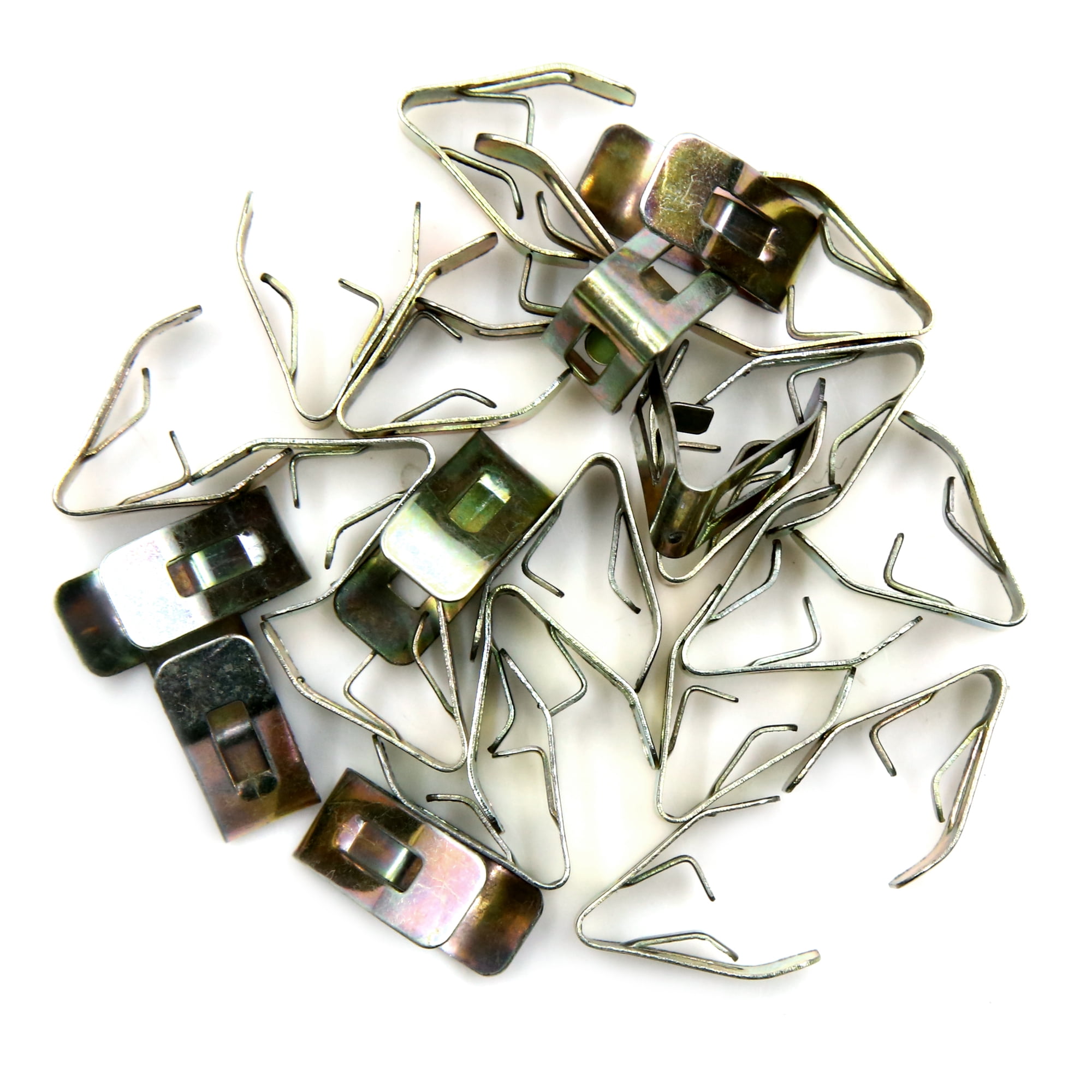 25 Pcs Bronze Tone Metal Fastener Retainer Dash Dashboard Trim Clip for