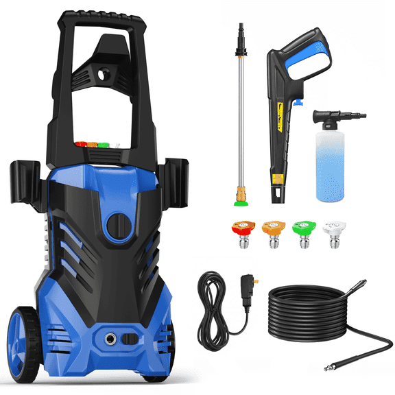 5350PSI MAX-Max 4.0GPM Pressure Washer Power Washer With 4 Nozzles ,500ml Foam Cannon, 25FT Hose Power Washer Cleaning forCar, Home, Driveway, Yard, Outdoor, Gutter, Pool, Brick Cleaning