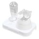 thumbnail image 1 of Comedero/bebedero para gatos y perros con botella de agua desmontable de 500 ml. Blanco, 1 of 9
