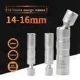 thumbnail image 4 of Ikayaa 3/8 Inch Drive Socket 12 Angle Repairing Removal Tool Universal Chromium Vanadium Steel Sleeve for Cars Repairing, 4 of 7