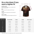 thumbnail image 5 of Balery Cool Flame Lion A Camisa Casual de Manga Corta con Botones para Hombre, Texturizada, Estilo Cubano, para Playa, Verano-X-Large, 5 of 5
