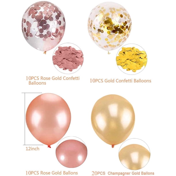 120g Confeti De Lentejuelas Oro Rosa - 2.5cm - Ideal Para Bodas, Cumpleaños Y Fiestas