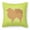 Green, variant on Carolines Treasures BB3842PW1818 Pomeranian Checkerboard Green Fabric Decorative Pillow