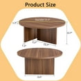 thumbnail image 7 of TesNus 31.5 Inch Wooden Round Coffee Table Walnut Modern Center Table for Living Room Office and Small Space, 7 of 7