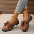 thumbnail image 4 of Xucatan Women's Patent Leather Loafers, Metal Buckle Embellished Slip On Shoes with Thick Sole, Round Toe Casual Business Footwear, Versatile Plus Size Design for Spring Summer Daily Gift, 4 of 9