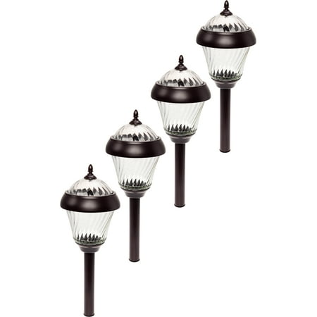 4 pack greenlighting high lumen garden solar path stake 30 lumen solar path lights