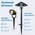 thumbnail image 2 of SUNVIE Low Voltage Landscape Lighting Kit with Transformer LED Outdoor Spotlight Path Light for Yard, 2 of 9