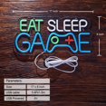 thumbnail image 2 of Letrero de neón Roouneon EAT SLEEP GAME 42 x 20 cm regulable, 2 of 6