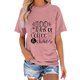 thumbnail image 1 of Blusa de Manga Corta Cuello Redondo Impreso Señoras Casual Top, Blusa Ligera de Poliéster para el Trabajo, la Fiesta Y Toda la Temporada de Uso Diario, 1 of 4