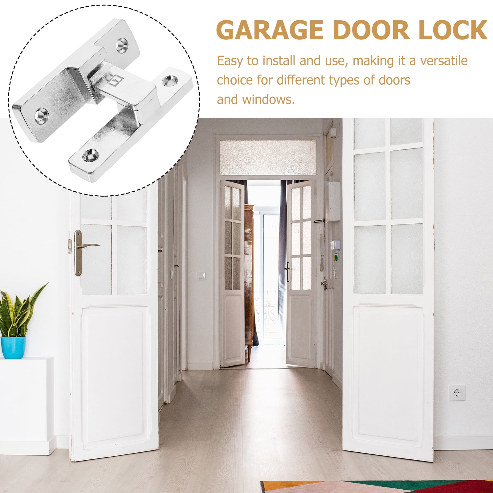 FONDOTIN Zinc Alloy Sliding Door Latch Lock for Barn Doors, Versatile Door Hardware Accessory for Home