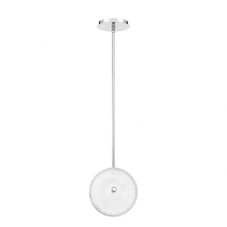 10 inch 10W 1 Led Small Pendant-Chrome Finish-Clear Glass Color Bailey Street Home 79-Bel-3366661