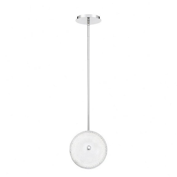 10 inch 10W 1 Led Small Pendant-Chrome Finish-Clear Glass Color Bailey Street Home 79-Bel-3366661
