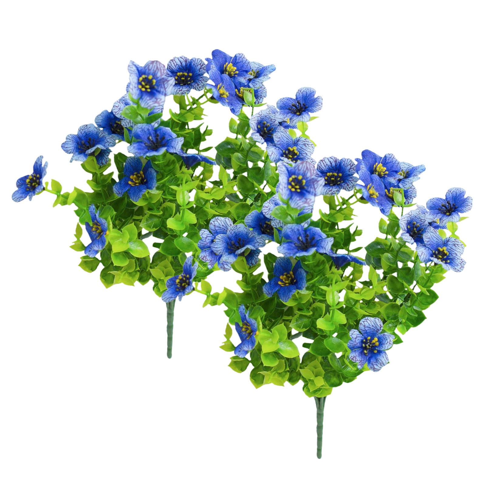 ZTTD Artificial Fake Flowers for Outdoor Spring Decoration, 2 Bundles Faux Silk Colorful Daisies UV Resistant Realistic for Outside Porch Patio Home Yard Garden Planters Pots Window Box