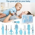 thumbnail image 2 of Bexikou Baby Healthcare and Grooming Kit,Newborn Essentials Nursery Care Set with Toothbrush Nail Clipper File Nose Cleaner Nasal Aspirator -9 in 1 Baby Item for Infant Toddlers(Blue), 2 of 8