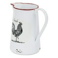 thumbnail image 5 of Cheungs 5021 White Lacquered Metal Pitcher Decor with Chicken Decal, 5 of 5