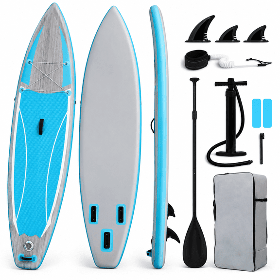 10'6" Blue and Grey Ultra-light Folding Inflatable Stand Up Paddle Board