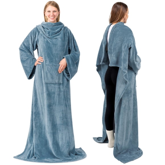 Manta portátil PAVILIA de gran tamaño 178 x 127 cm con mangas