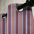 thumbnail image 3 of Ambesonne Stripes Grommet Curtain, Vertical Barcode Lines, 50" x 96", Ruby Navy Blue Grey, 3 of 6