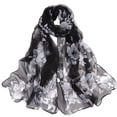 thumbnail image 2 of Hontri Chiffon Scarf in Clearance, Fashion Women Peach Blossom Printing Long Soft Wrap Scarf Ladies Shawl Scarves, Female F One Size, 2 of 8