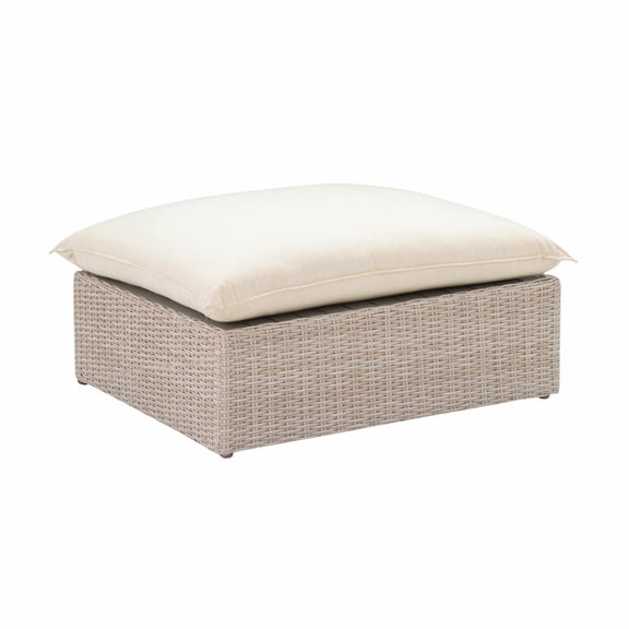 TOV FurnitureCali Natural Wicker Outdoor Ottoman