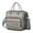 Grey-46, variant on Boho Insulated Lunch Bag for Women, Large Dual Compartment Vintage Cooler Tote, Leakproof Rustic Lunch Box with Strap, Artistic Style Picnic Bag for Work or Office