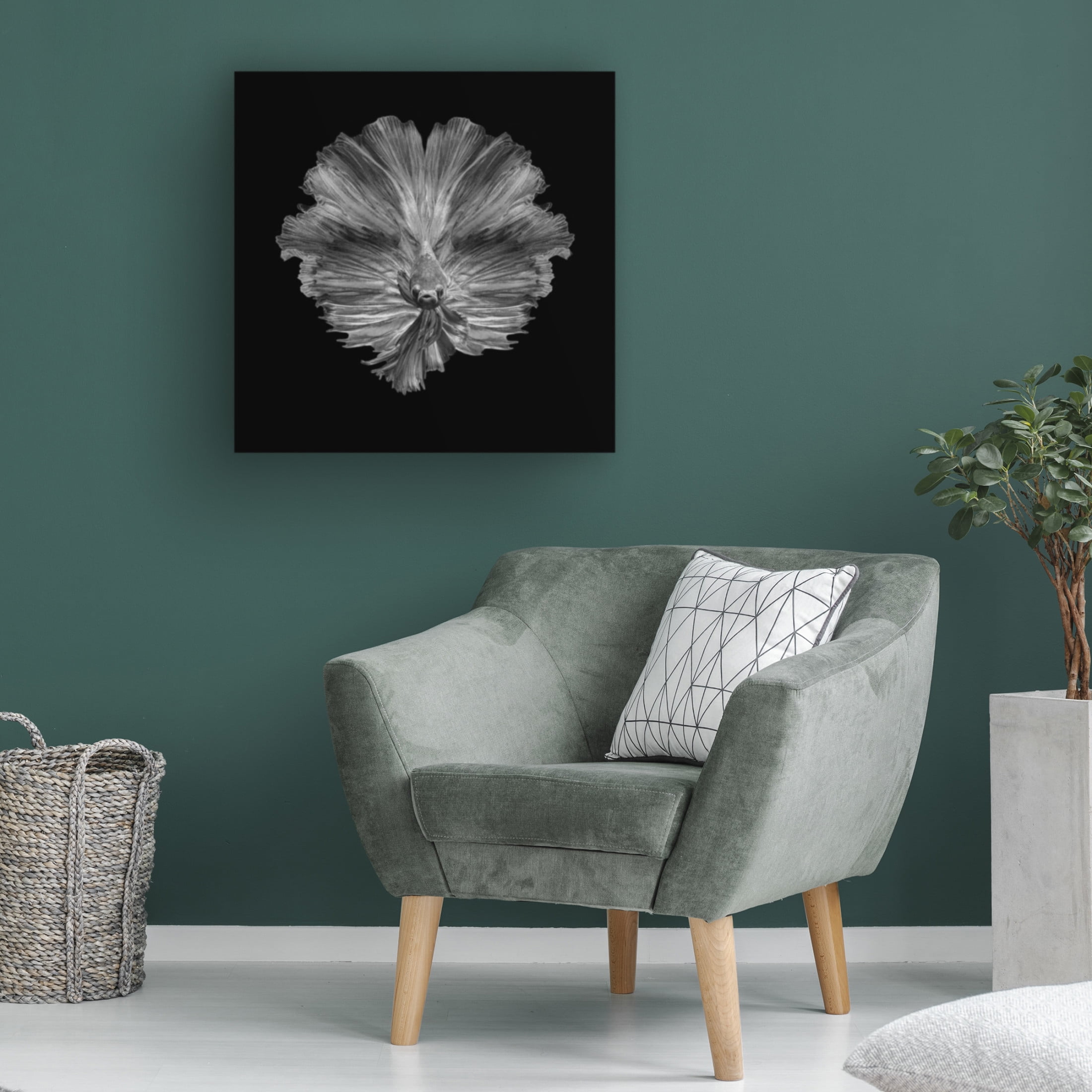 Canvas Wall Art - Andi Halil 'The Flower Of Tail' Wall Art for Living Room, Bedroom, or Office D?cor by Trademark Fine Art - 24 x 24 Inches