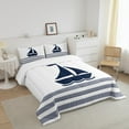 thumbnail image 3 of Erosebridal Blue Boat Comforter Sets,Ocean Sea Comforters & Duvets,Nautical Room Decorative,Reversible,Breathable,2Pcs, 3 of 8