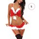 thumbnail image 1 of Ropa interior navideña Mujer Santa Correa Ropa de dormir Conjunto de camisola de encaje de malla sexy, S Inevent XX000065-01, 1 of 7