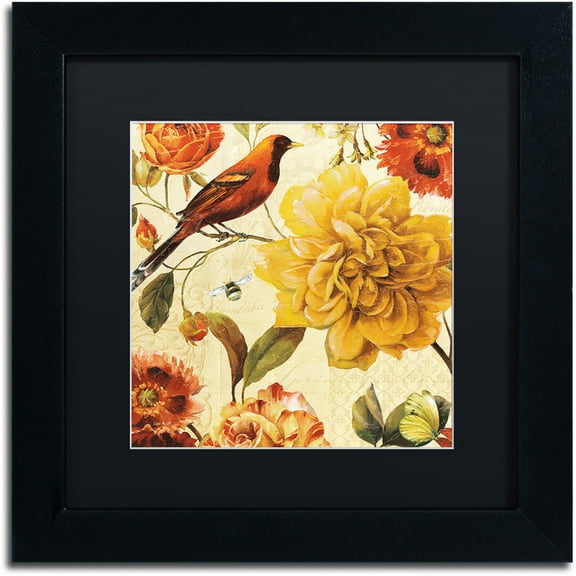 Trademark Fine Art "Rainbow Garden Spice II" Canvas Art by Lisa Audit, Black Matte, Black Frame