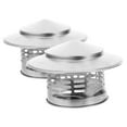 thumbnail image 5 of Raindrops 2pcs Chimney Cap Rain Cover Stainless Steel Windproof Cap Rain Hat Protector Cap Chimney Part, 5 of 8