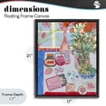 thumbnail image 4 of Stupell Industries Modern Red & Blue Table Setting Black Floating Frame Canvas Art, 17 x 21, by Melissa Wang, 4 of 8