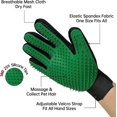 thumbnail image 2 of [Versión mejorada] Guantes de aseo para masajes para perros y gatos - Limpieza del cabello de goma para mascotas 2 en 1 par (verde), 2 of 5