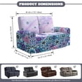 thumbnail image 6 of TSOVTHRID Blue Bohemia Floral Stretch Loveseat Recliner Covers 6-Piece Sofa Cover with Elastic Bottom Marble Texture Print Polyester Couch Furniture Protector for Pet, 6 of 7