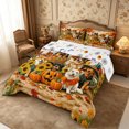 thumbnail image 3 of Erosebridal Fall Dogs Full Size Comforter Sets 3-Piece,Cozy Autumn Bedding Comforter Set,Brown,Reversible,1 Comforter and 2 Pillowcases, 3 of 6