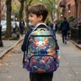 thumbnail image 5 of FKELYI Coral Axolotl Print Kids Backpack Girls Schoolbag 17 Inch School Bookbag with Multi-Pockets Lightweight Casual Daypack Travel Rucksack Knapsack for Student, 5 of 7