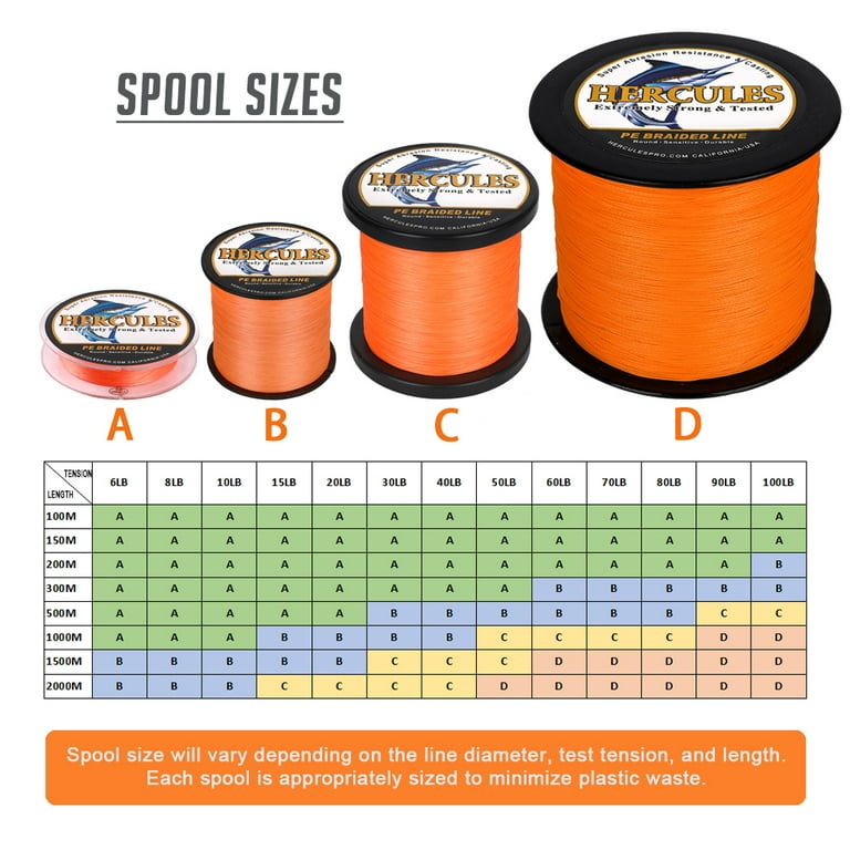 braided fishing line 6lb test HERCULES Super Strong 500M 547 Yards Braided Fishing Line 6 lb Test for Saltwater Freshwater PE Braid Fish Lines 4 Strands