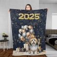 thumbnail image 3 of Happy New Year Havanese Welcome 2025 Balloon Firework Party Cozy Fleece Blanket Havanese Dog Lover Gifts Idea Warm Soft Throw Blanket - 01014, 3 of 5