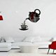 thumbnail image 4 of horloge Murale 3d, Pendule Murales Pour Cafs, Autocollant Miroir 3d Home Decor Horloge Murale Silencieuse (pas De Batterie) -design Moderne Bricol, 4 of 4
