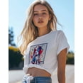 thumbnail image 4 of T Shirts for Women Short Sleeve Cotton Crewneck T-Shirt, Dog Animal Puppy Hand Drawn Red Blue Tee Tops Casual Basic T-Shirts, XS-5XL White XL, 4 of 7