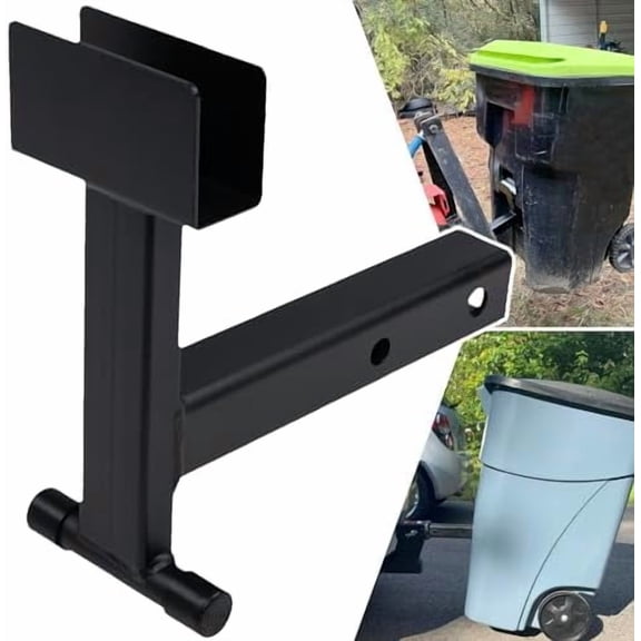 2" Trash Can Hauler Grabber Hitch Reciever, Garbage Hauling Towing Hitch Attachment Fit for Lawn Mower Garden Tractors
