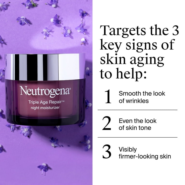 Neutrogena Triple Age Repair Anti-Aging Night Face Cream, Deep