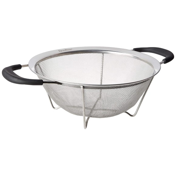 Colador Excelsteel Malla Fuerte con Mangos Santoprene 9 Pulgadas