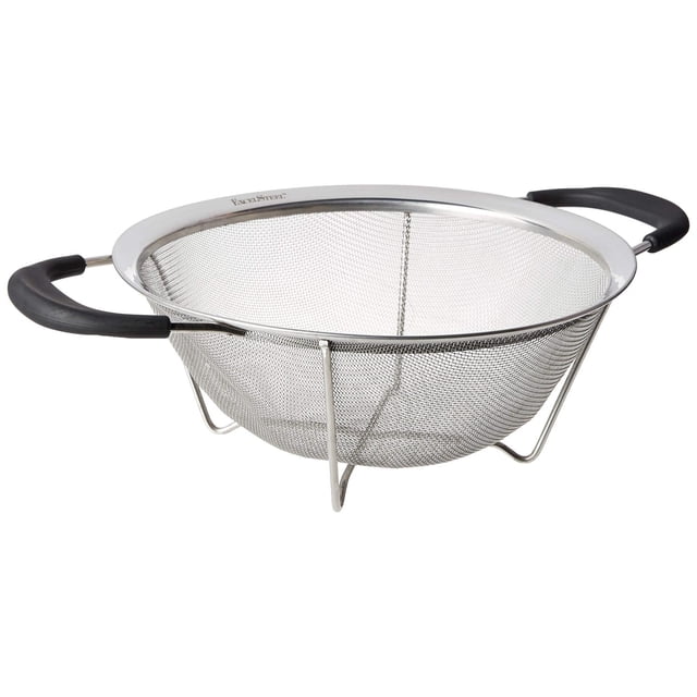 Colador Excelsteel Malla Fuerte con Mangos Santoprene 9 Pulgadas