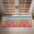 thumbnail image 2 of Botanical Floral Patchwork Non-Slip Entryway Door Mat,Boho Indoor Decor Durable Low Plush Door Mat,Washable Welcome Rug for Patio Hallway Home Decor 16x47 Inches, 2 of 7
