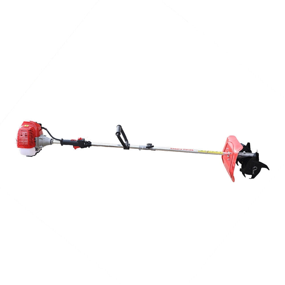2-Stroke Garden Tiller Cultivator 42.7CC Small Tiller Cultivator Gas Powered Rototiller Garden Tiller Mini Garden Weeding Machine Tool - 1E40F-5
